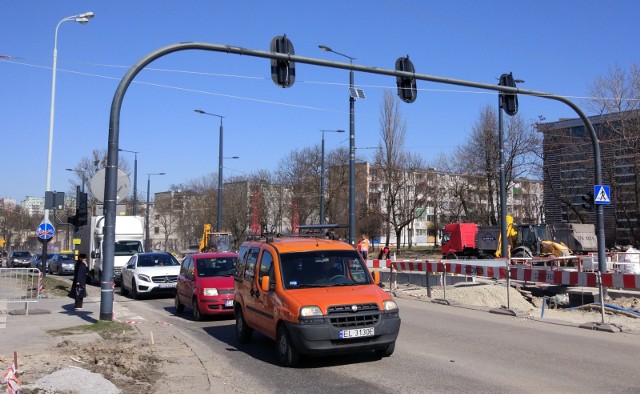 Na tym skrzyżowaniu przebudowywano torowisko.