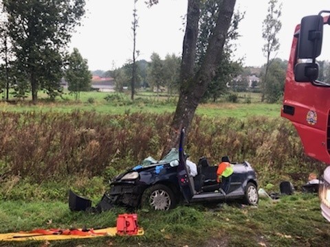 Falniów. Wypadek na drodze wojewódzkiej nr 783. Samochód...