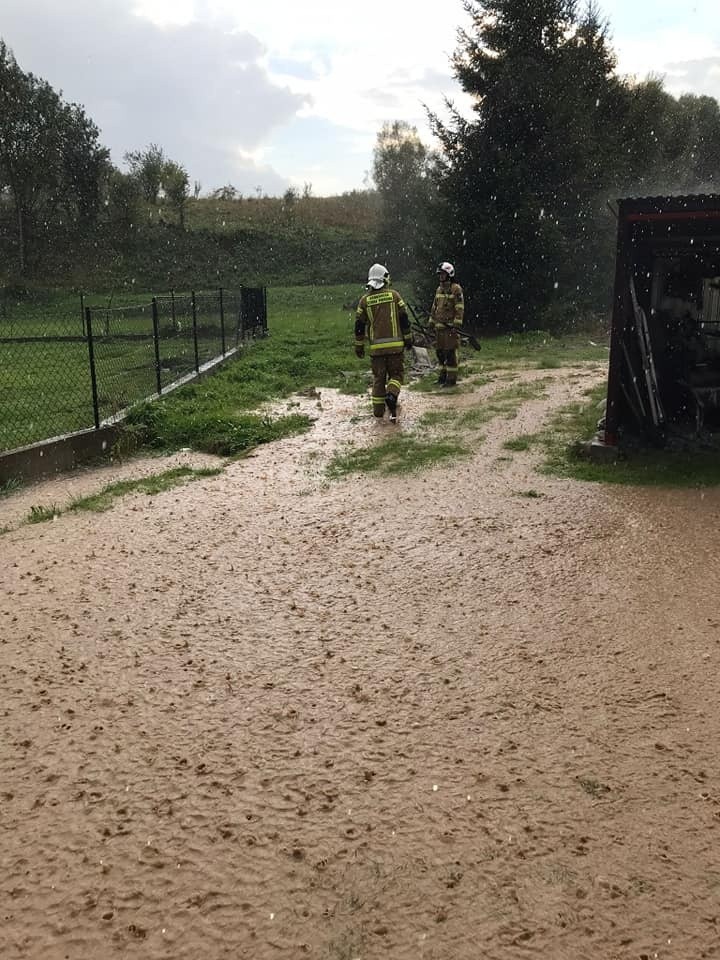 Powódz w Zbludzy w gminie Kamienica