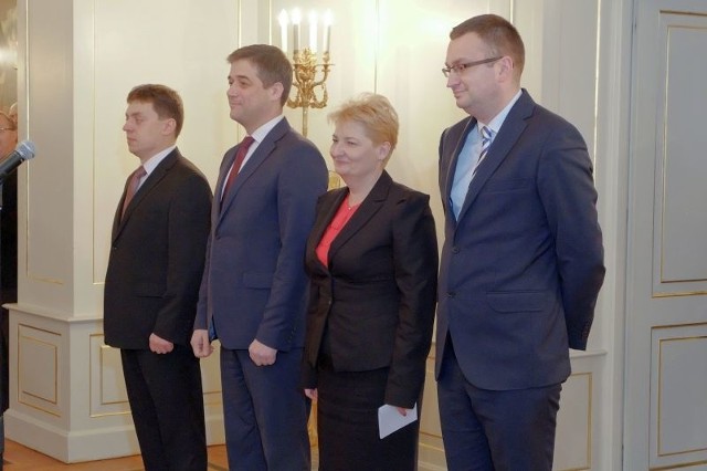 Oto zastępcy prezydenta Białegostoku (od lewej): Robert Jóźwiak, Adam Poliński, Renata Przygodzka, Rafał Rudnicki
