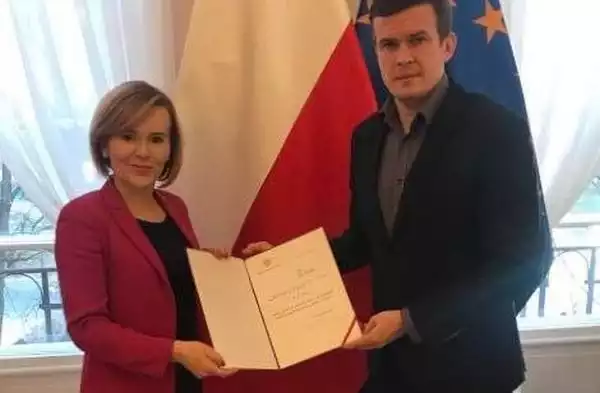 Anna Krupka oraz minister sportu Witold Bańka.