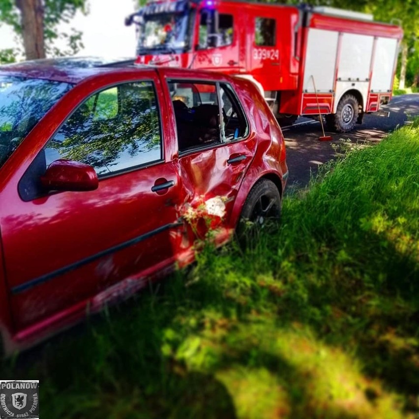 Wypadek koło Polanowa. Jedna osoba poszkodowana [ZDJĘCIA]