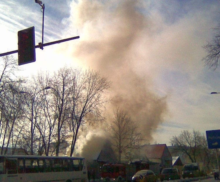 Pożar przy ulicy Sienkiewicza