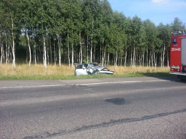 Dwa samochody zderzyły się na drodze krajowej nr 25 w Brzozie pod Bydgoszczą