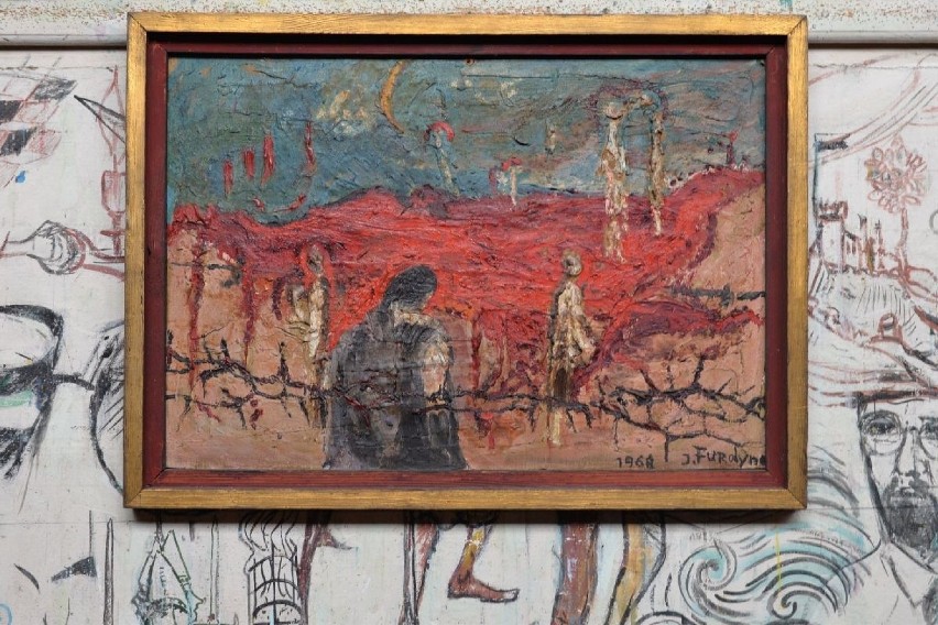 Malarstwo i witraż Józefa Furdyna na wystawie w Pałacu Wielopolskich w Częstocicach