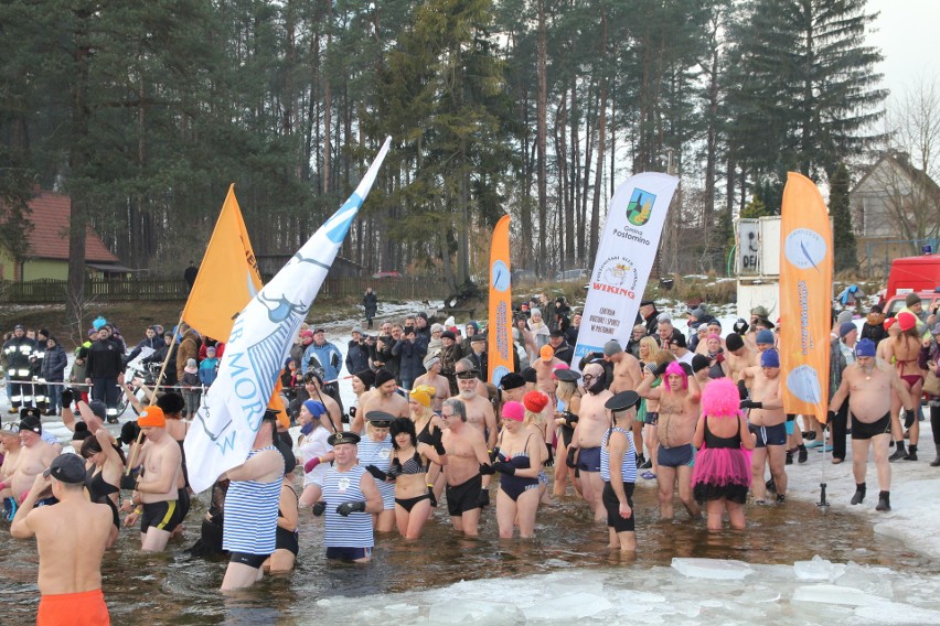 Spotkanie morsów nad jeziorem w Korzybiu (zdjęcia, wideo)