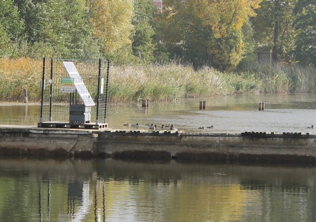 Zasilany energią słoneczną rezonator emituje fale, które powodują natlenianie dolnych warstw wody.