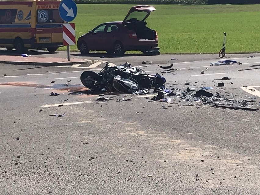 Tragiczny wypadek motocyklisty na trasie z Dzierżoniowa do...