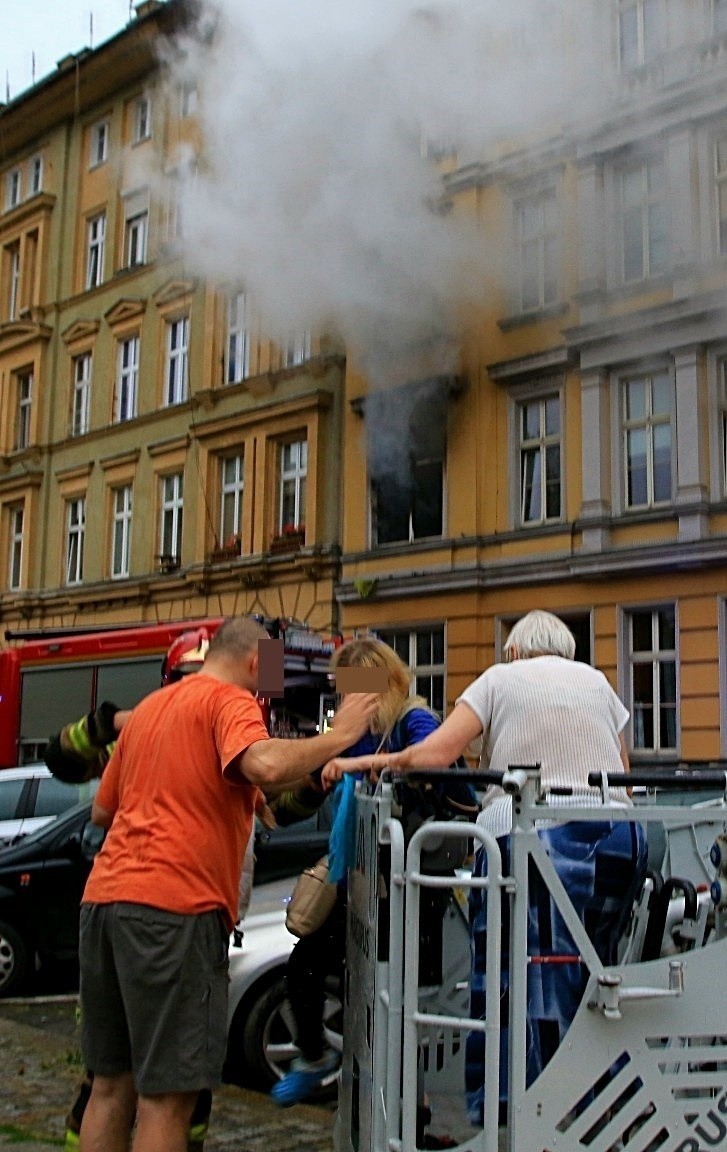 Pożar przy ul. Włodkowica we Wrocławiu 6.08.2022