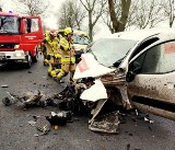 Śmiertelny wypadek na DK 29 koło Cybinki. Citroen berlingo zderzył się z ciężarówką 