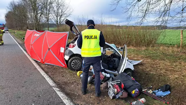 Śmiertelny wypadek na drodze krajowej 21 pomiędzy Dretyniem a Miastkiem.