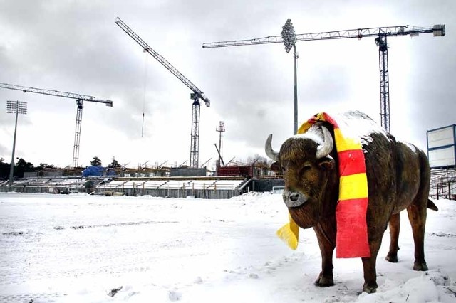 Prace na stadionie zamarły