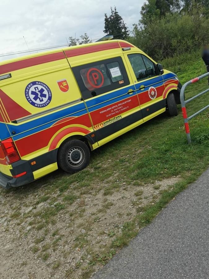 Wypadek słowackiego rowerzysty na ścieżce w Podczerwonem