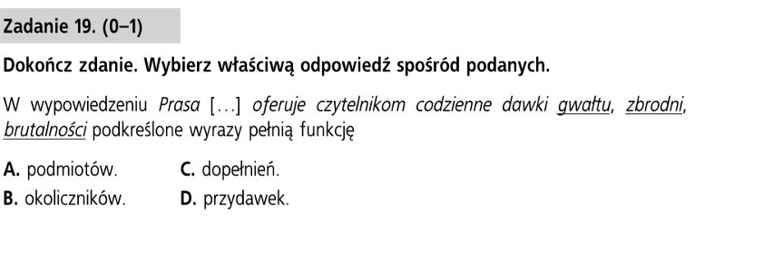 Egzamin ósmoklasisty 2019. [15.12]Język polski - PRÓBNY EGZAMIN ÓSMOKLASISTY Z GWO [PYTANIA I ODPOWIEDZI]