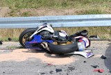 Tragiczny wypadek w Kranowie. Zderzenie motocyklisty z samochodem [WIDEO, ZDJĘCIA]