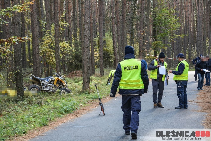 Wypadek quada pod Wrocławiem. Nie żyje 21-latek