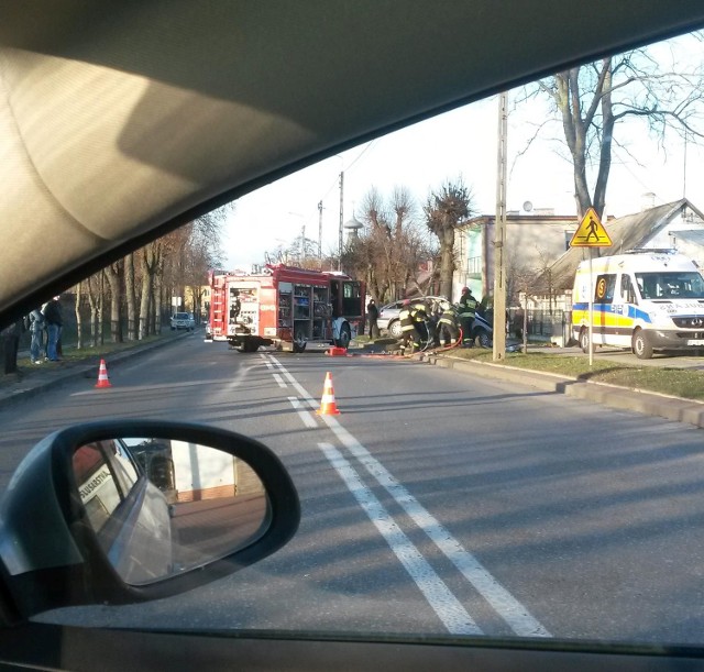 Ulica w miejscu wypadku była zablokowana.