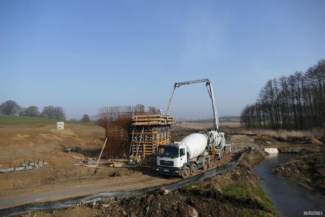 Tak wygląda postęp prac przy budowie obwodnicy Kędzierzyna-Koźla.