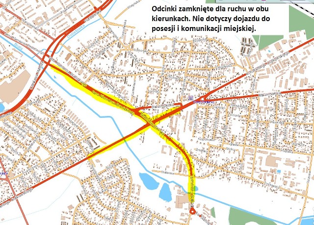 W sobotę i niedzielę zamknięta będzie część ul. Branickiego, Nowowarszawskiej i Ciołkowskiego