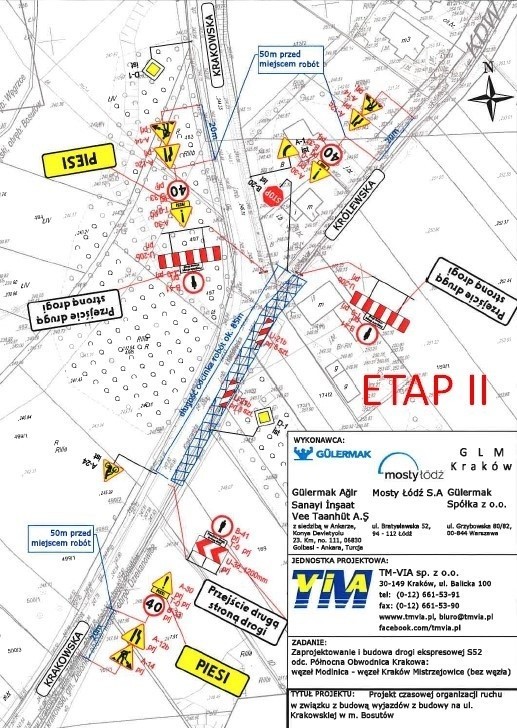 Ograniczenia ruchu w gminie Zielonki. Utrudnienia powstają ze względu na budowę północnej obwodnicy Krakowa