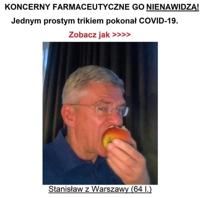 Jedno jabłko z wieczora i nie ma doktora - mówi Stanisław...