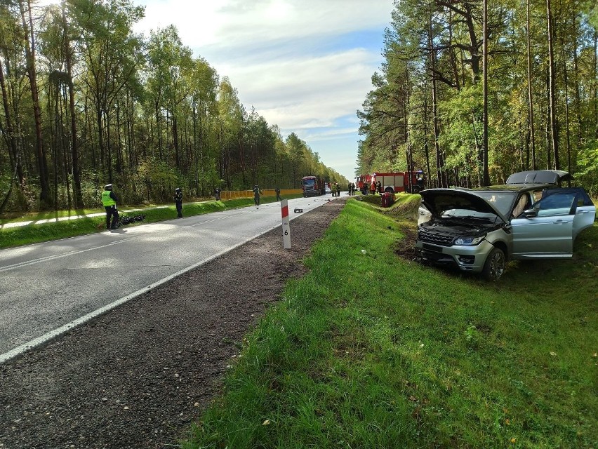 Wypadek na DK 66 w powiecie hajnowskim na trasie Kleszczele - Suchowolce w relacji strażaków [ZDJĘCIA]