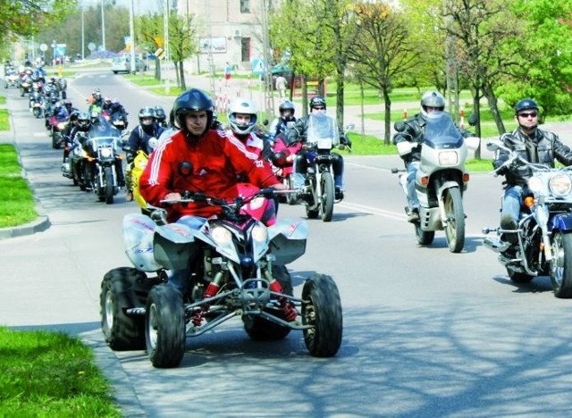 Podczas rozpoczęcia sezonu motocyklowego w ub. roku, oprócz jednośladów, na miejskich ulicach pojawili się także właściciele quadów. Teraz też ich nie zabraknie.