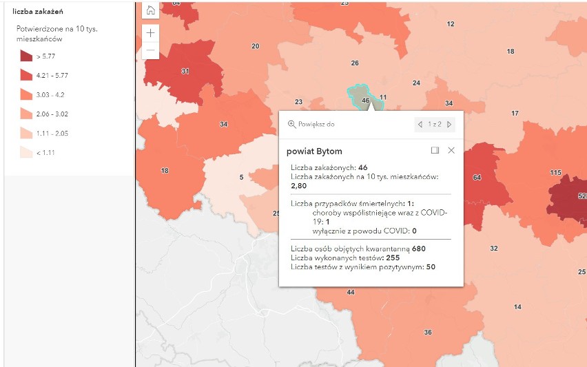Według danych Ministerstwa Zdrowia Śląsk, gdzie liczba...