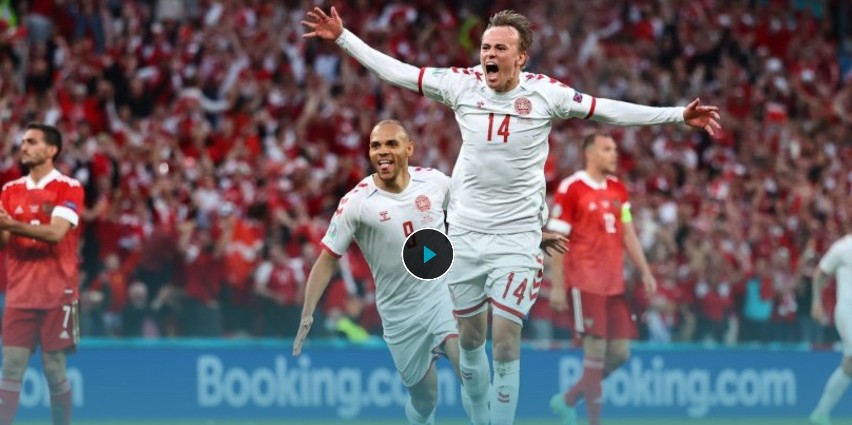 Euro 2020. Dania wyszła z grupy. Zmiażdżona Rosja jedzie do domu. Dania w 1/8 finału zagra z Walią
