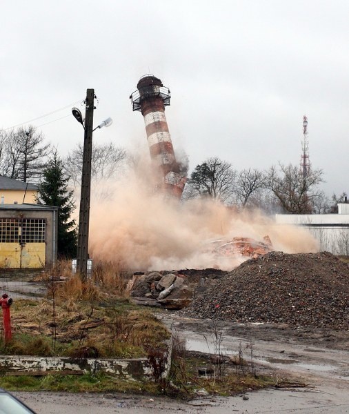 Eksplozja w Goleniowie. Runął komin