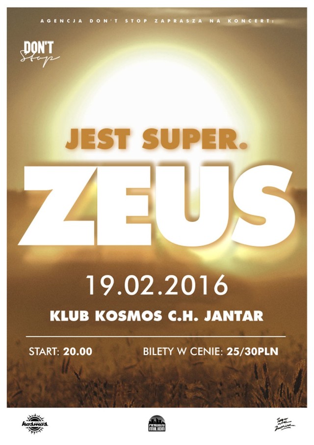 W piątek 19 lutego w klubie kosmos wystąpi ZEUS.