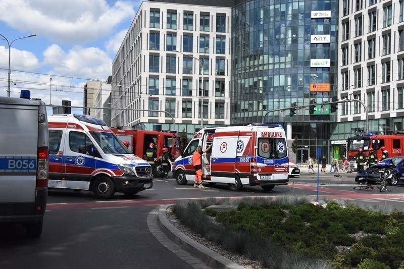 Wypadek przy Wroclavii. Osiem osób rannych, w tym dwie ciężko