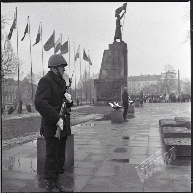 Pomnik Wdzięczności na placu Litewskim był niechcianym symbolem. Został ustawiony pod koniec 1945 roku, a rozebrany 10 listopada 1990 roku. Monument zaprojektował nieznany rzeźbiarz radziecki.