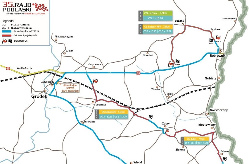 35. Rajd Podlaski odbędzie się 14 i 15 maja 2016 roku