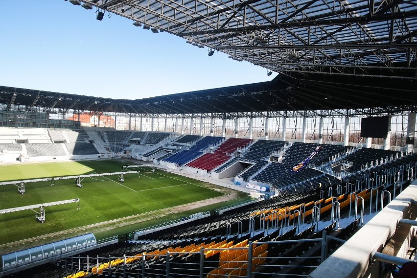 Stadion Pogoni Szczecin - stan prac na 7 marca 2022.