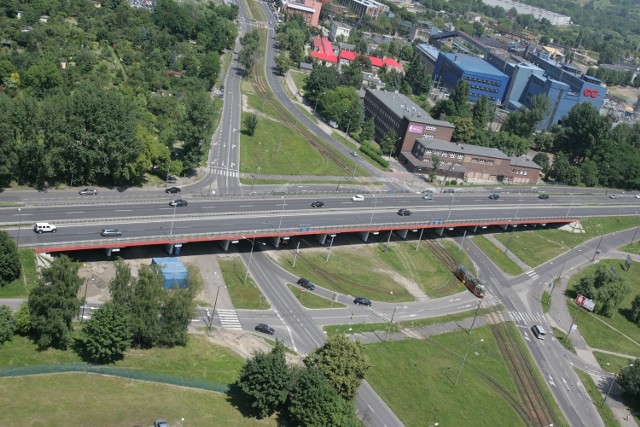 Widok z "Żylety" - budynku Wydziału Nauk o Ziemi Uniwersytetu Śląskiego w Sosnowcu