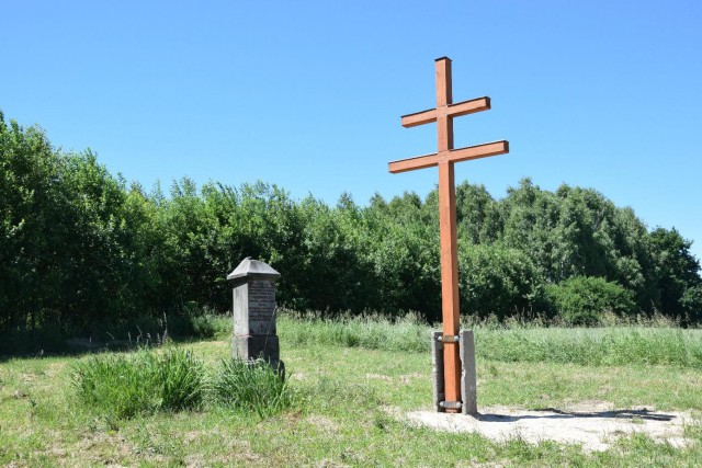 Karawaka - choleryczny krzyż ustawiony na starym cmentarzu niedaleko Krakowej Góry w Borkowicach.