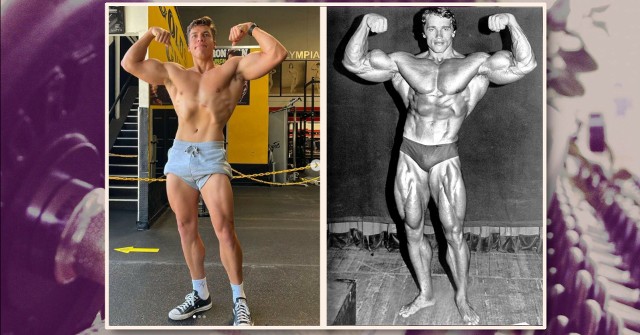 Po lewej 27-letni Joseph Baena, z prawej Arnold Schwarzenegger w 1974 r. w szczytowej swojej formie. Kulturysta miał również 27 lat. Więcej informacji o synu Arnolda Schwarzeneggera znajdziesz w artykule, a w galerii zdjęć zamieszczamy fotografie Joe Baena. Jest uderzająco podobny do swojego ojca i imponuje potężnymi mięśniami i doskonałą rzeźbą ciała. Zobacz więcej zdjęć >>>