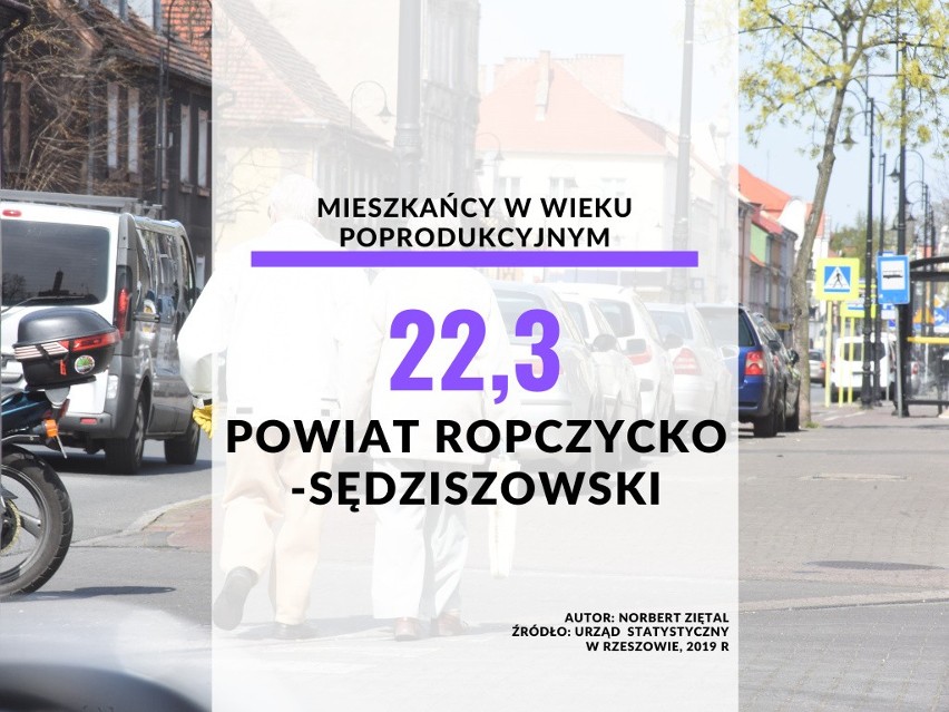 24. miejsce - powiat ropczycko-sędziszowski - 22,3 ludzi w...