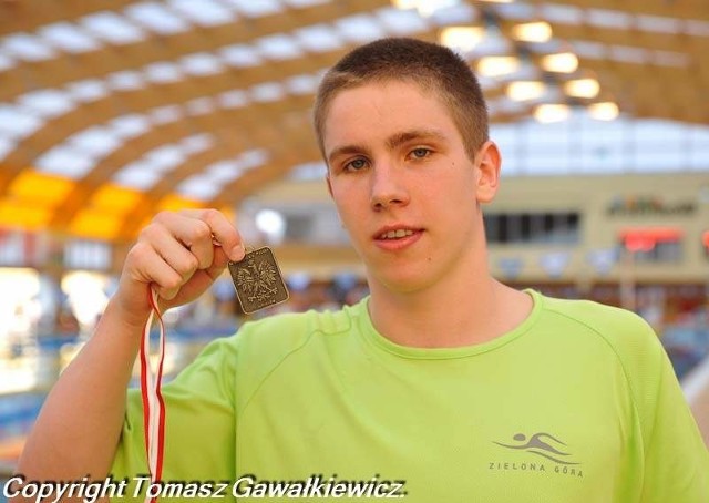 Filip Kołodziejski podczas ostatniej Ogólnopolskiej Olimpiady Młodzieży w Drzonkowie aż cztery razy stawał na podium. 