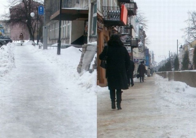 Chodnik na ulicy Kilińskiego/&#8230; i na deptaku. Zdjęcia ze środy z godziny 11. 