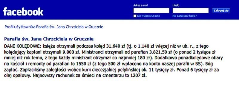 Ile zebrałem po kolędzie?	Spowiadam się w sieci!