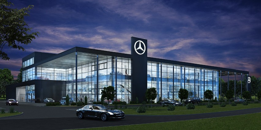 Tak ma wyglądać największy salon Mercedesa w Europie....