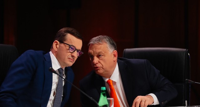 Premier Mateusz Morawiecki i premier Węgier Viktor Orban podczas "Warsaw Summit"