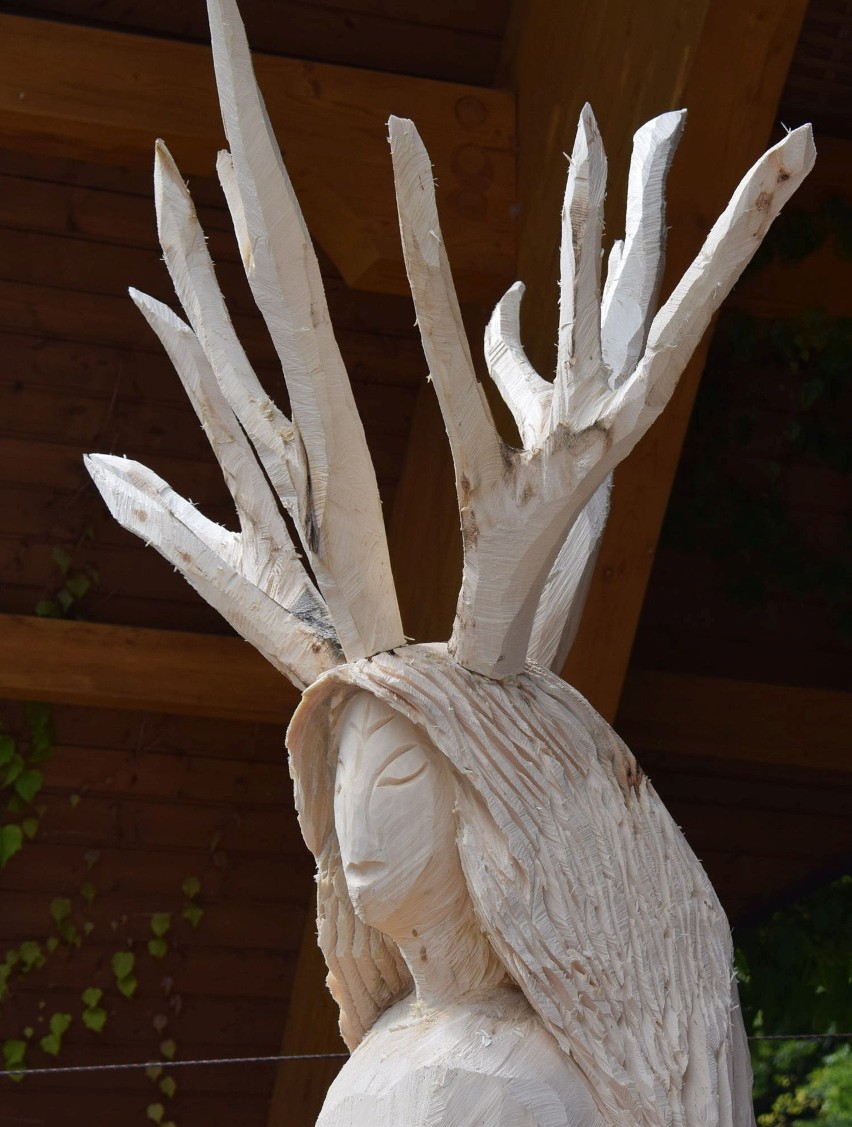 "Duch Lasu" to temat pleneru rzeźbiarskiego w Iwoniczu-Zdroju. Rzeźby staną się ozdobą uzdrowiska [ZDJĘCIA]