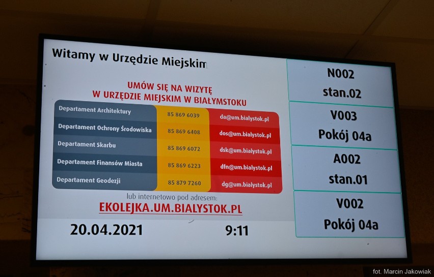 Białystok. System e-kolejki został wzbogacony o nowe funkcje. Teraz obsługuje sprawy z kolejnych departamentów