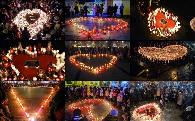 Akcja "Światełko do nieba - Największe serce świata" odbyła się w miastach całego kraju. W ten sposób Polacy oddali hołd zamordowanemu prezydentowi Gdańska Pawłowi Adamowiczowi.