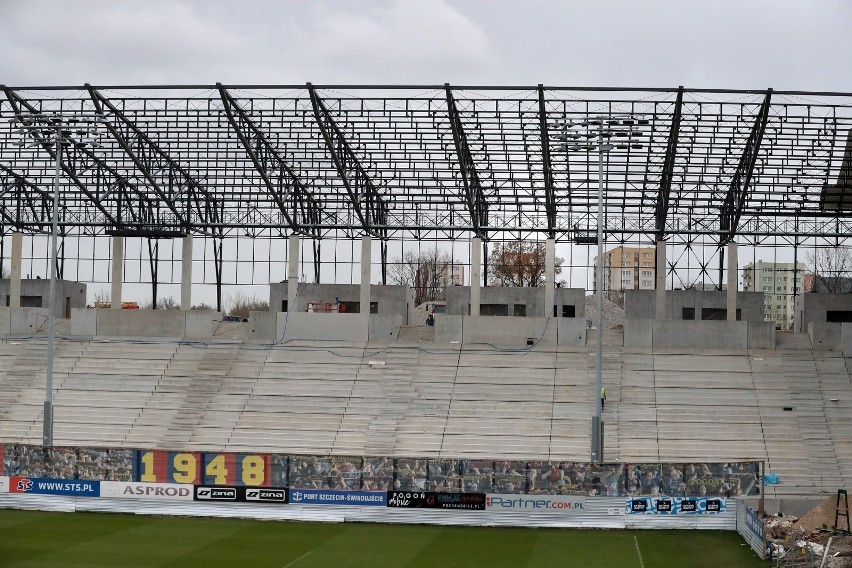 Stadion Pogoni Szczecin - stan na 20 marca 2020.