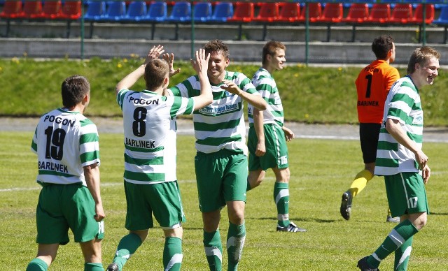 Piłkarze Pogoni Barlinek jeszcze za czasów gry tego zespołu w III lidze.