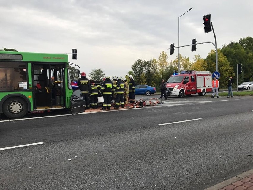 Wypadek na DK1 w Wojkowicach